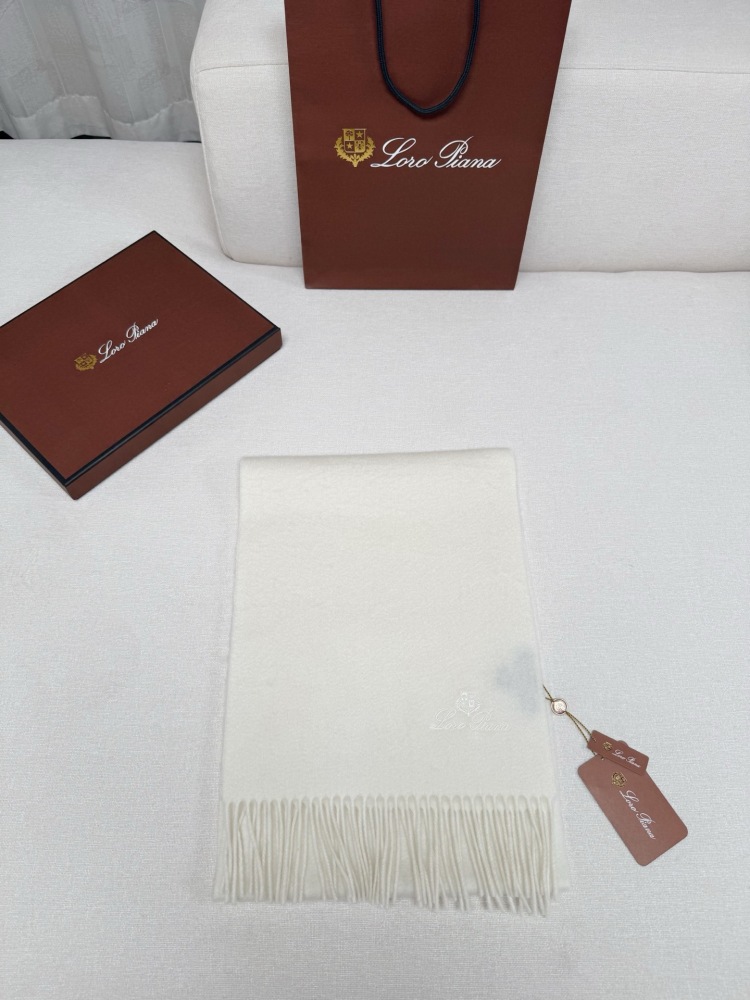 LORO PIANA CLASSIC WAVE PATTERN SOLID CASHMERE SCARF