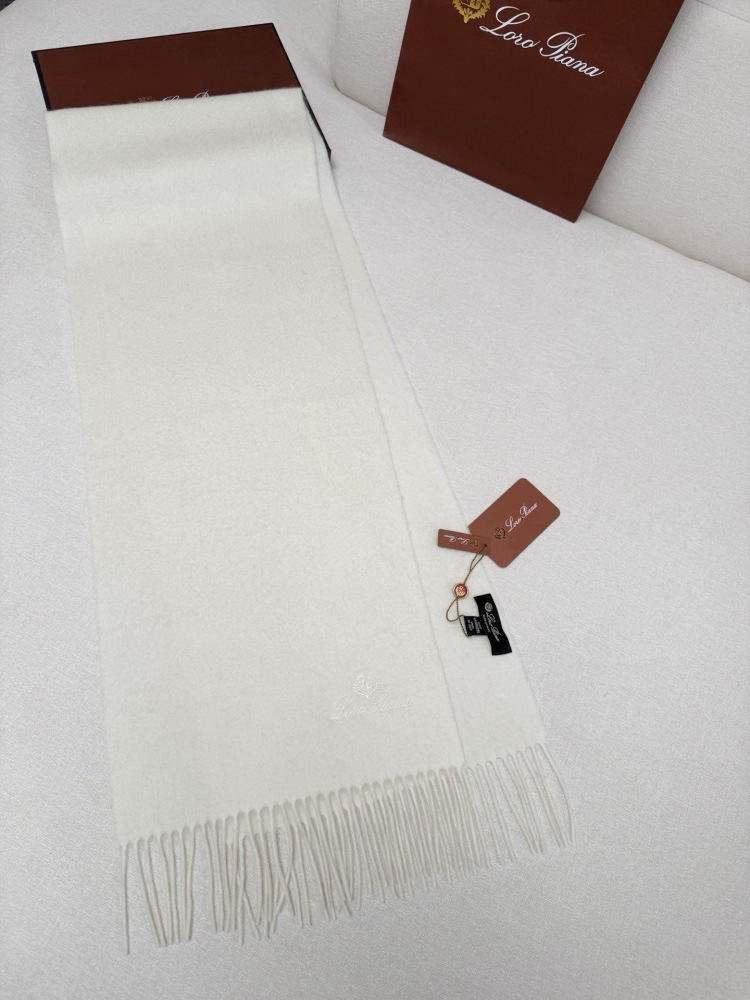 LORO PIANA CLASSIC WAVE PATTERN SOLID CASHMERE SCARF