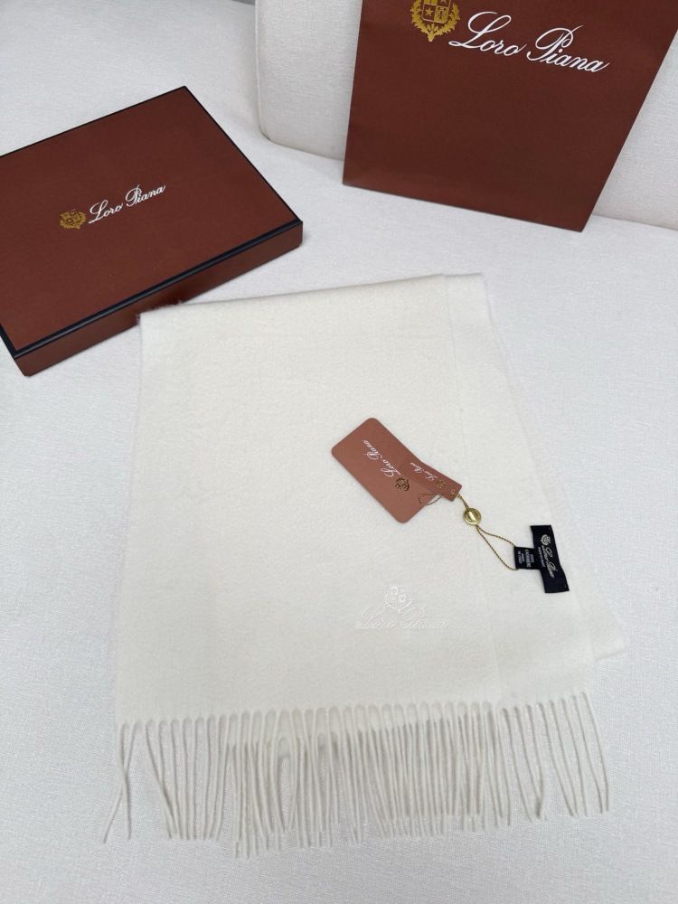 LORO PIANA CLASSIC WAVE PATTERN SOLID CASHMERE SCARF