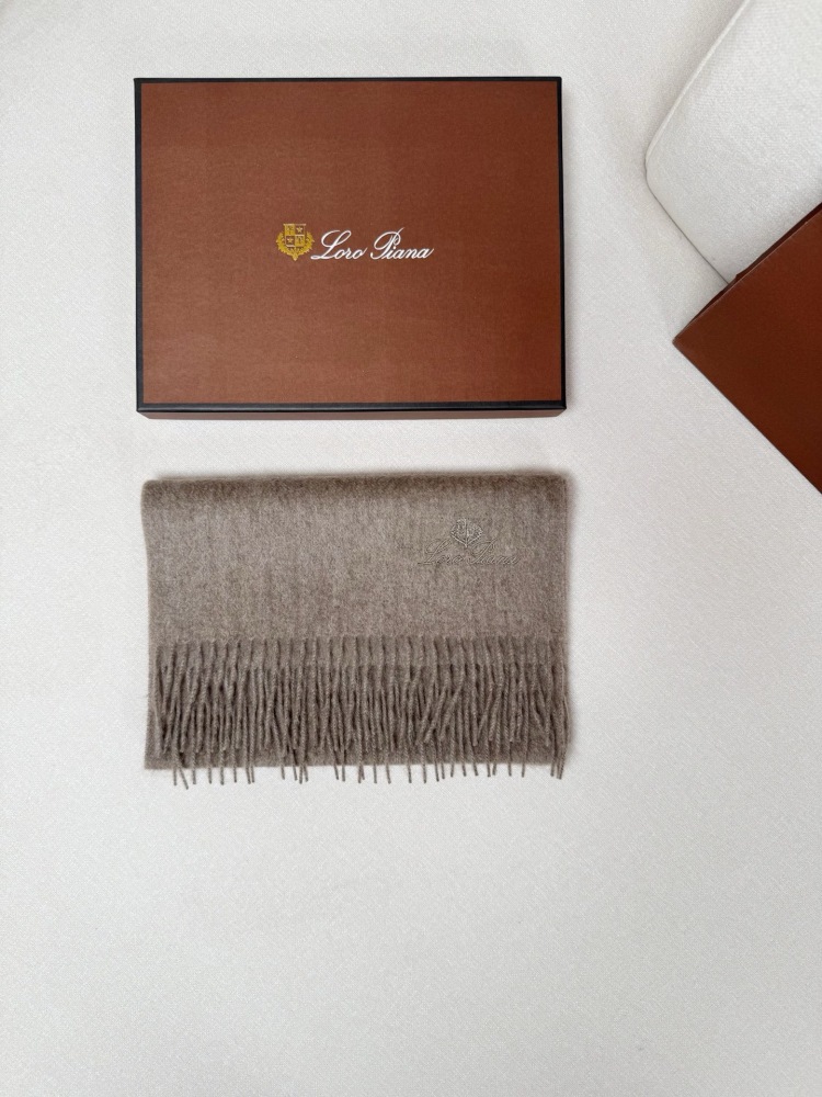 LORO PIANA CLASSIC WAVE PATTERN SOLID CASHMERE SCARF