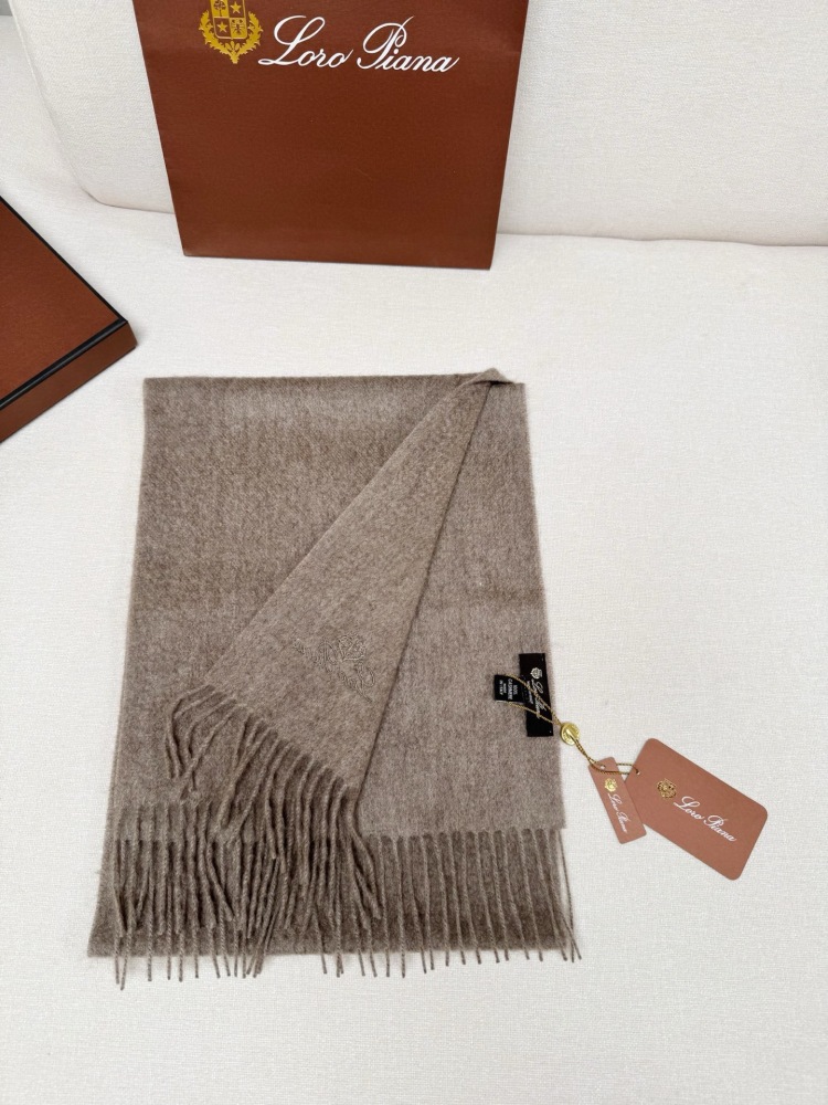 LORO PIANA CLASSIC WAVE PATTERN SOLID CASHMERE SCARF