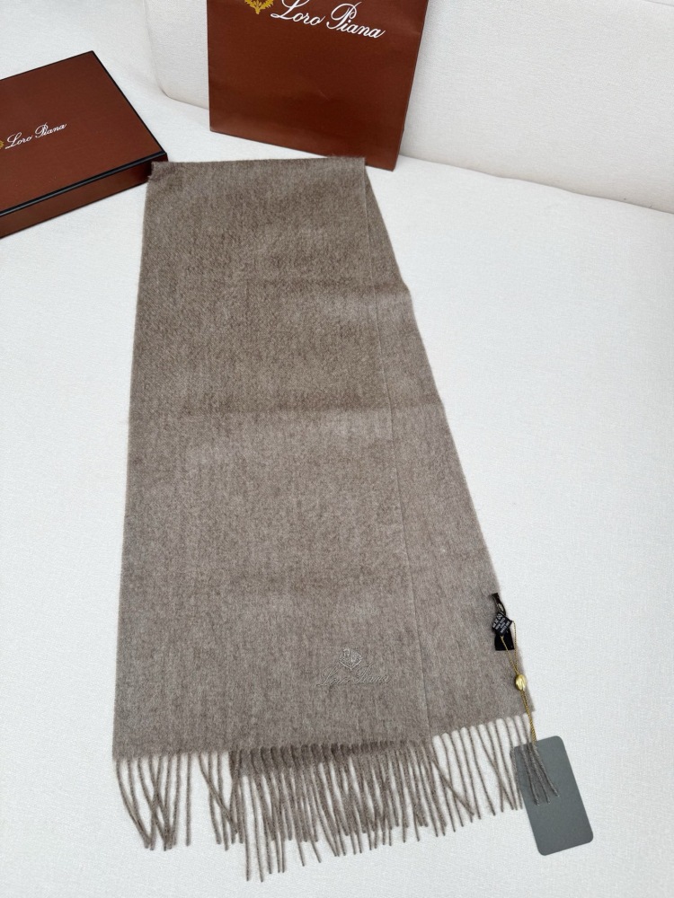 LORO PIANA CLASSIC WAVE PATTERN SOLID CASHMERE SCARF