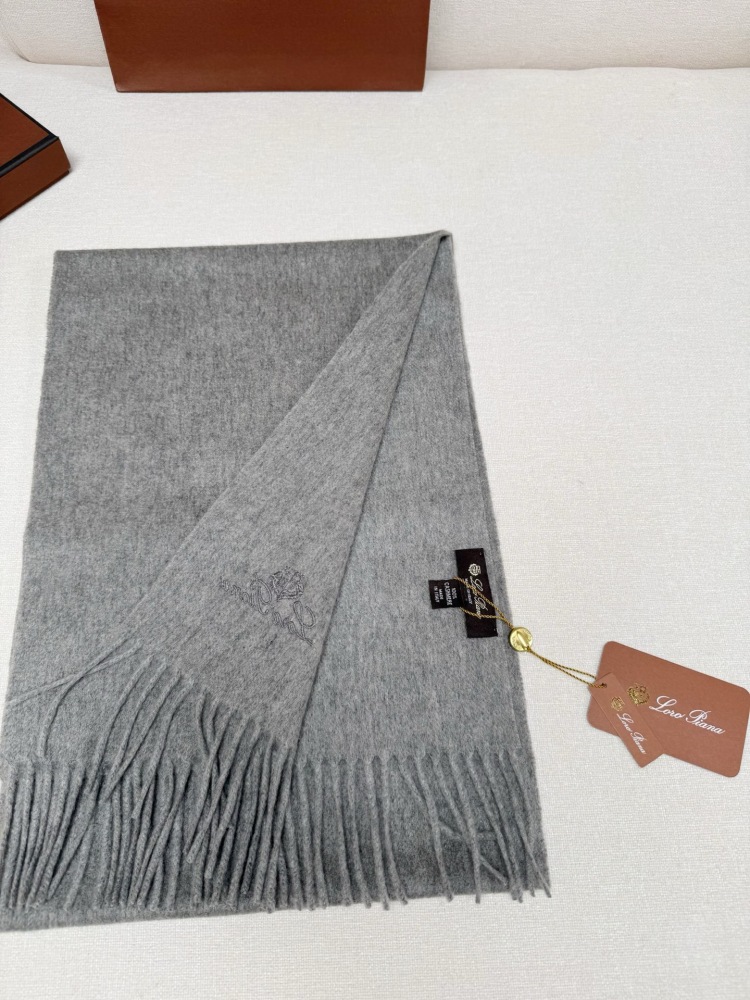 LORO PIANA CLASSIC WAVE PATTERN SOLID CASHMERE SCARF