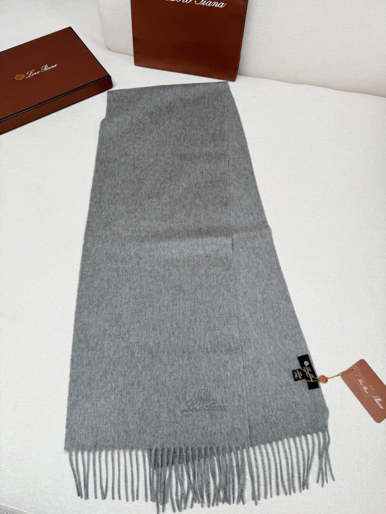LORO PIANA CLASSIC WAVE PATTERN SOLID CASHMERE SCARF