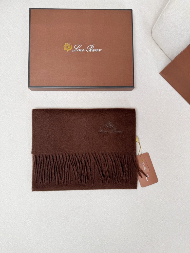 LORO PIANA CLASSIC WAVE PATTERN SOLID CASHMERE SCARF