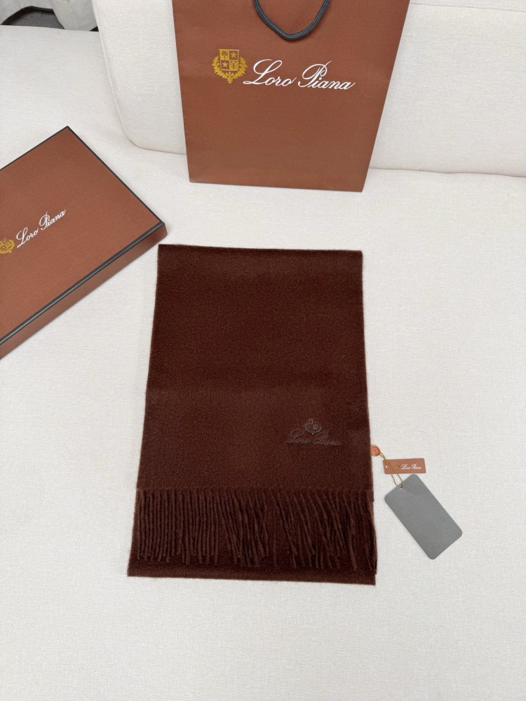 LORO PIANA CLASSIC WAVE PATTERN SOLID CASHMERE SCARF