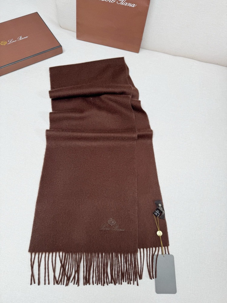 LORO PIANA CLASSIC WAVE PATTERN SOLID CASHMERE SCARF
