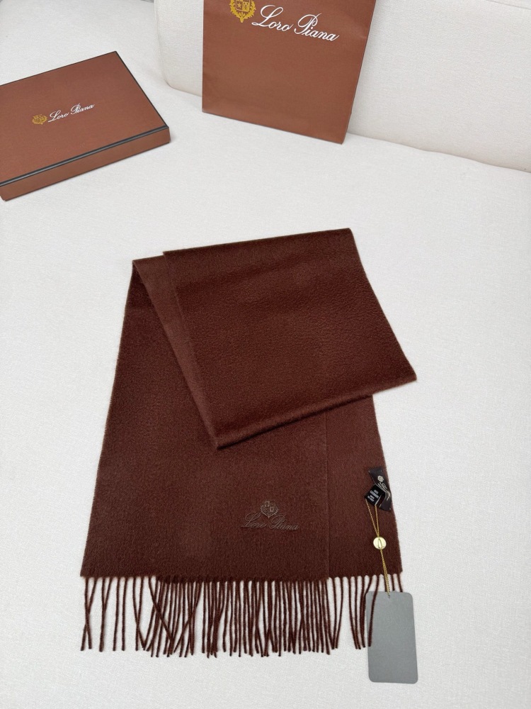 LORO PIANA CLASSIC WAVE PATTERN SOLID CASHMERE SCARF