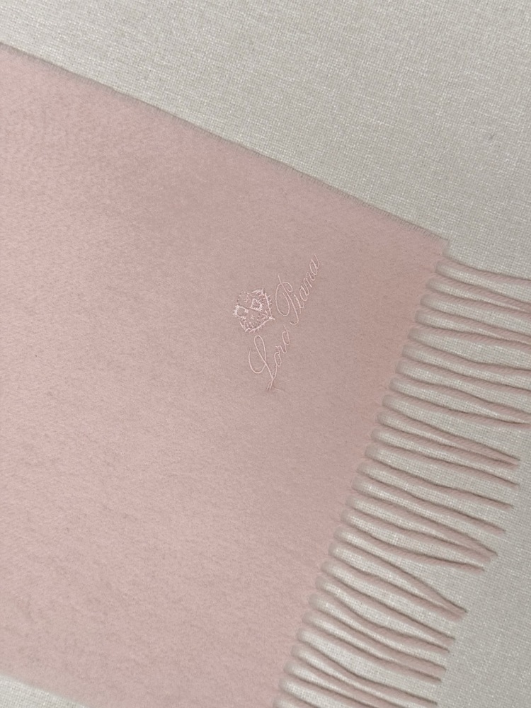 LORO PIANA CLASSIC WAVE PATTERN SOLID CASHMERE SCARF