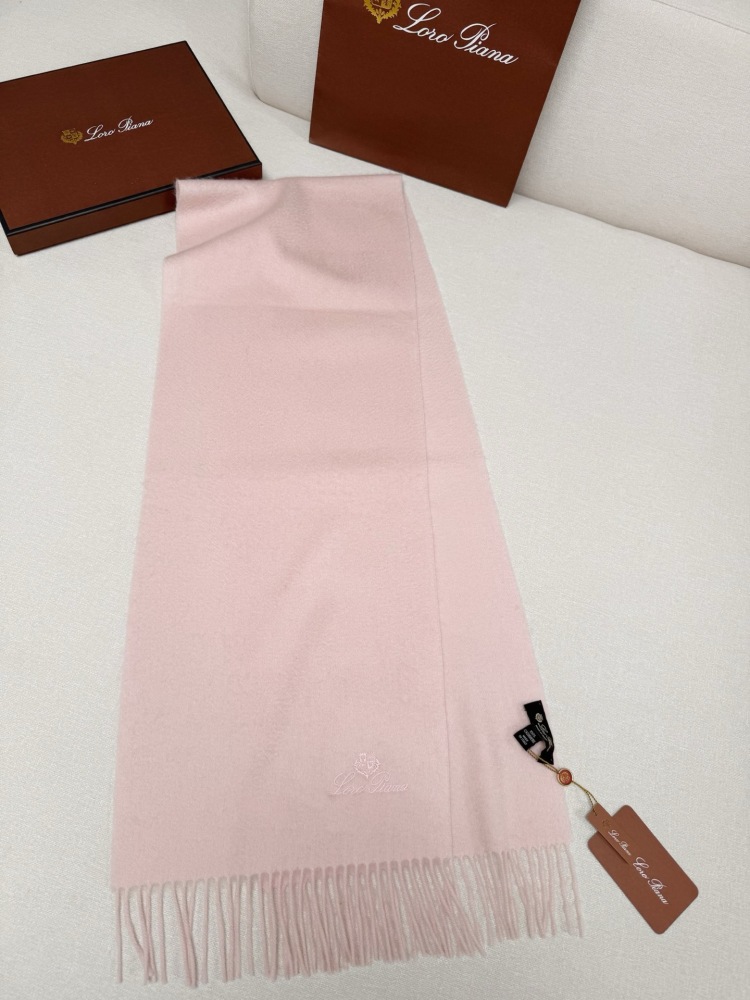 LORO PIANA CLASSIC WAVE PATTERN SOLID CASHMERE SCARF