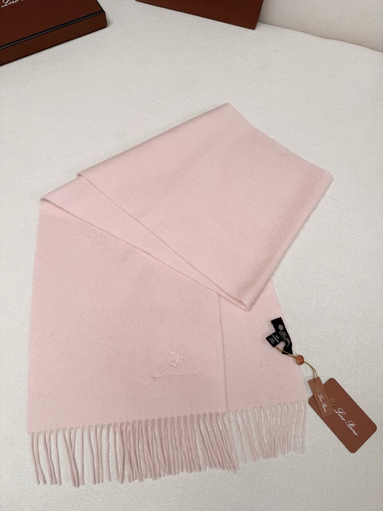 LORO PIANA CLASSIC WAVE PATTERN SOLID CASHMERE SCARF