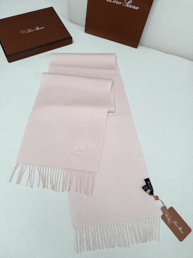LORO PIANA CLASSIC WAVE PATTERN SOLID CASHMERE SCARF
