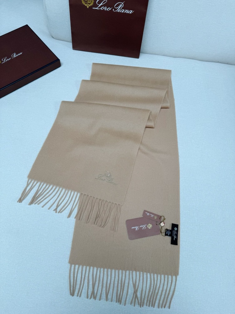 LORO PIANA CLASSIC WAVE PATTERN SOLID CASHMERE SCARF