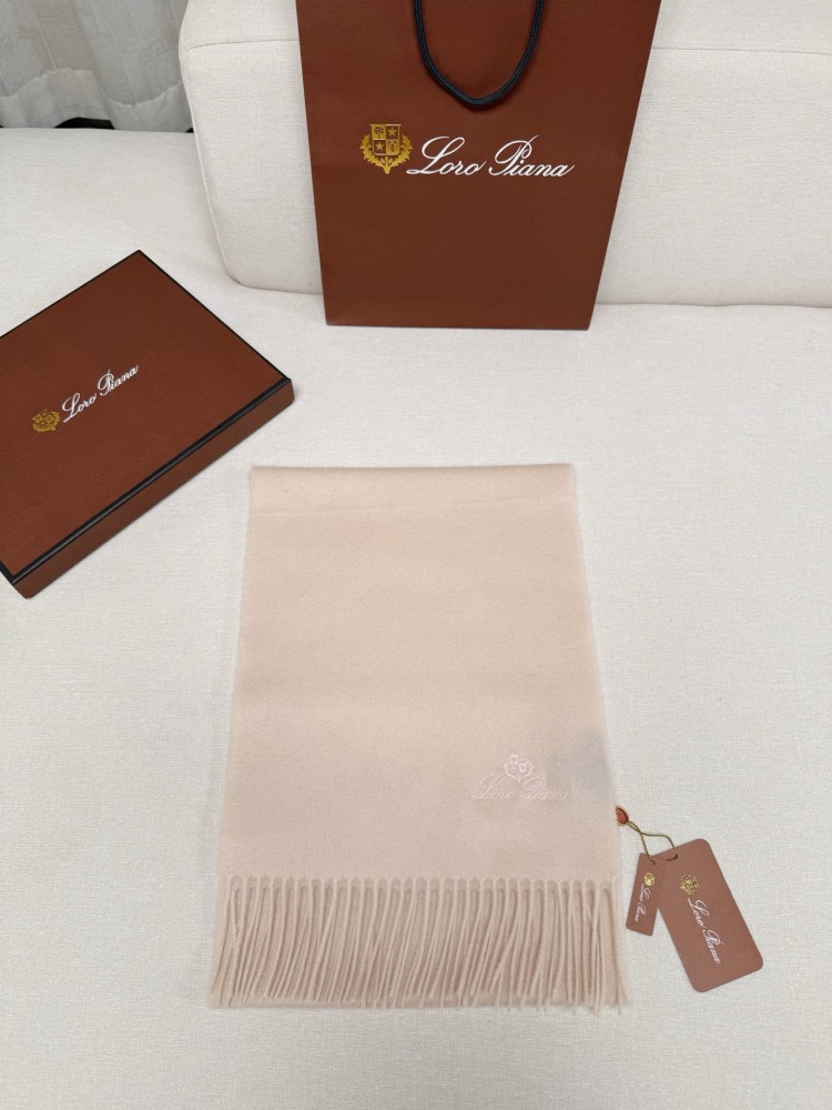 LORO PIANA CLASSIC WAVE PATTERN SOLID CASHMERE SCARF