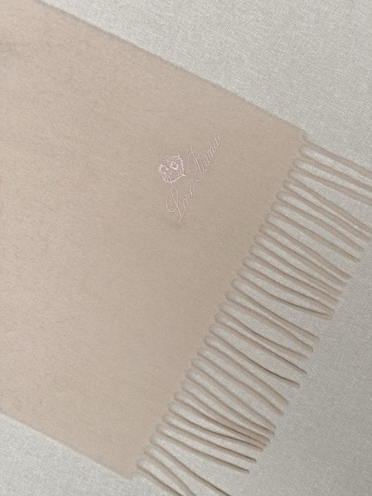 LORO PIANA CLASSIC WAVE PATTERN SOLID CASHMERE SCARF