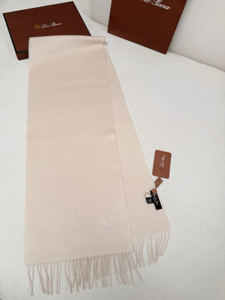 LORO PIANA CLASSIC WAVE PATTERN SOLID CASHMERE SCARF