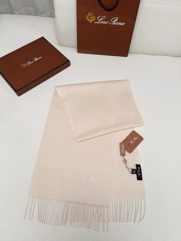 LORO PIANA CLASSIC WAVE PATTERN SOLID CASHMERE SCARF