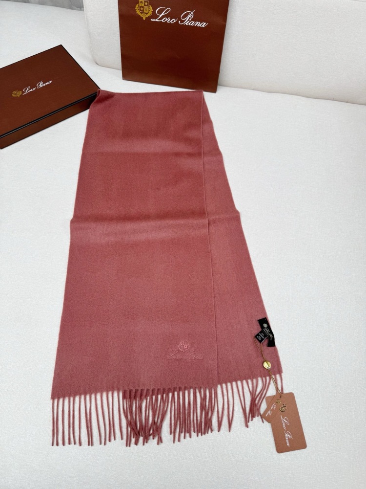 LORO PIANA CLASSIC WAVE PATTERN SOLID CASHMERE SCARF