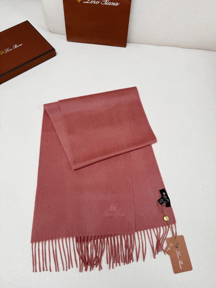 LORO PIANA CLASSIC WAVE PATTERN SOLID CASHMERE SCARF