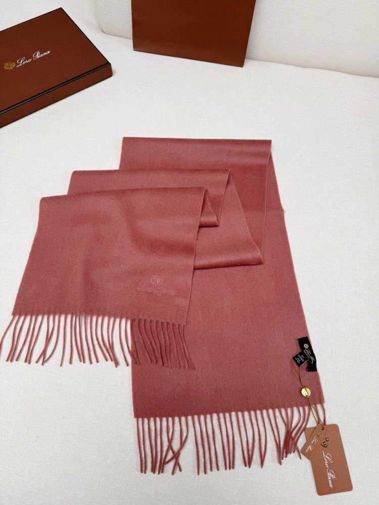 LORO PIANA CLASSIC WAVE PATTERN SOLID CASHMERE SCARF