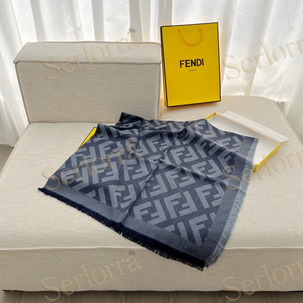 FENDI CLASSIC LOGO SQUARE SCARF