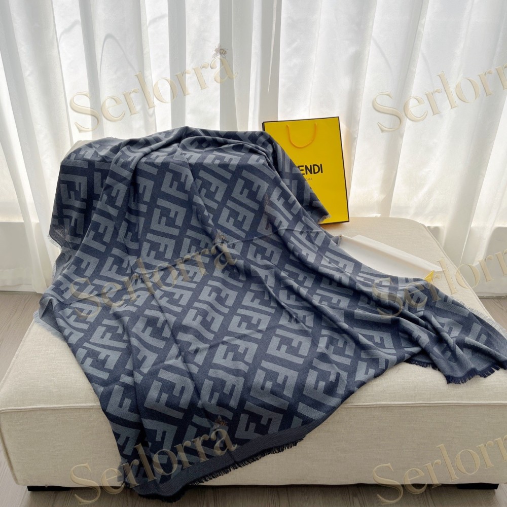 FENDI CLASSIC LOGO SQUARE SCARF