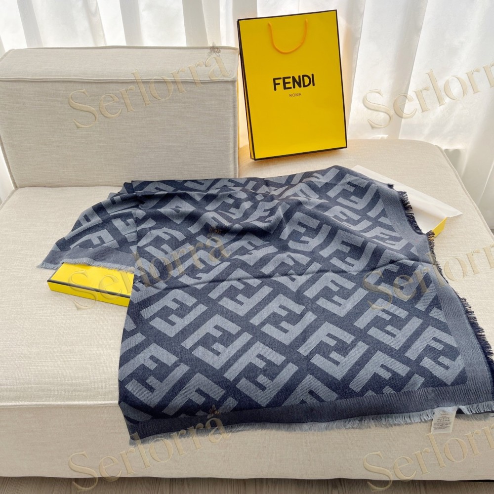 FENDI CLASSIC LOGO SQUARE SCARF