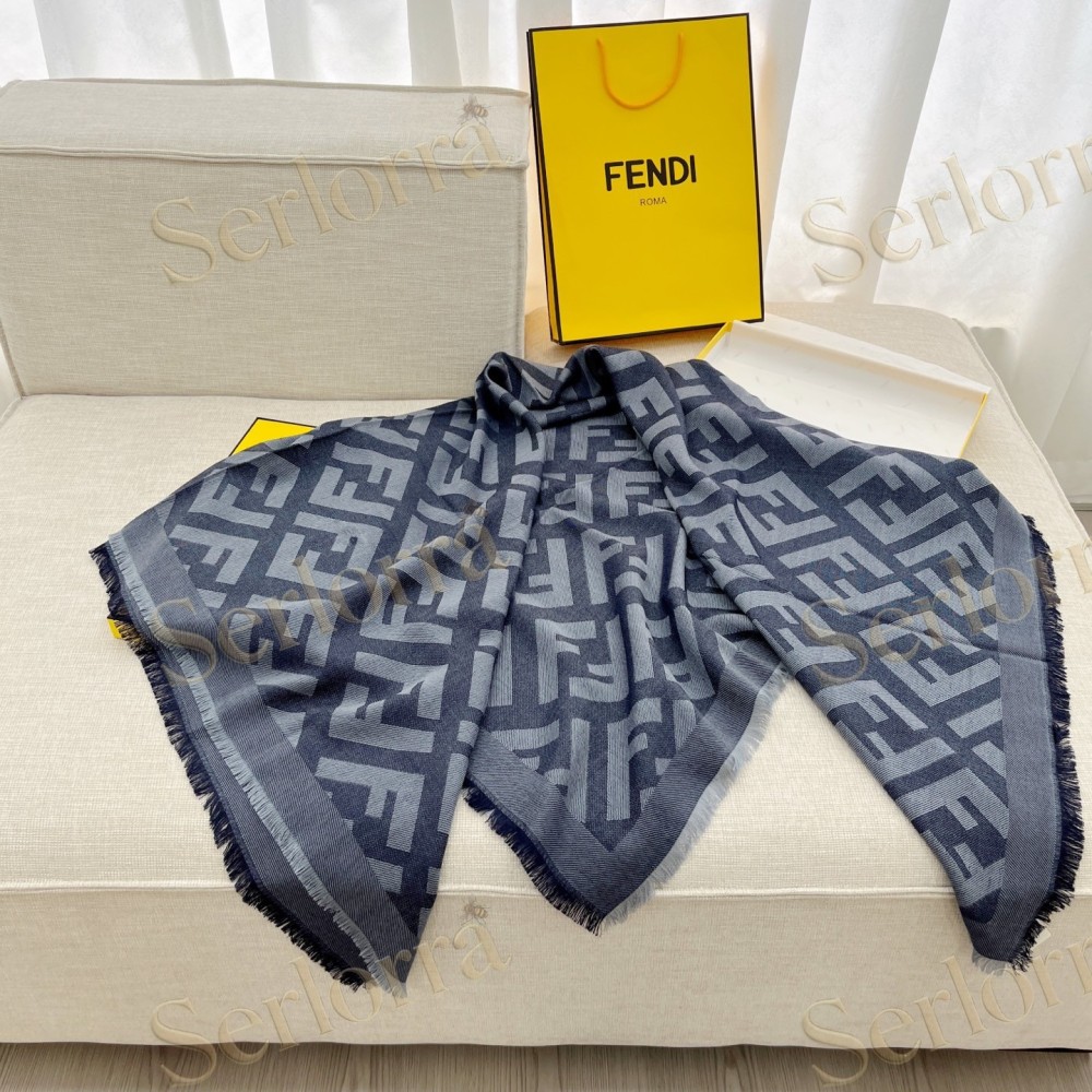 FENDI CLASSIC LOGO SQUARE SCARF