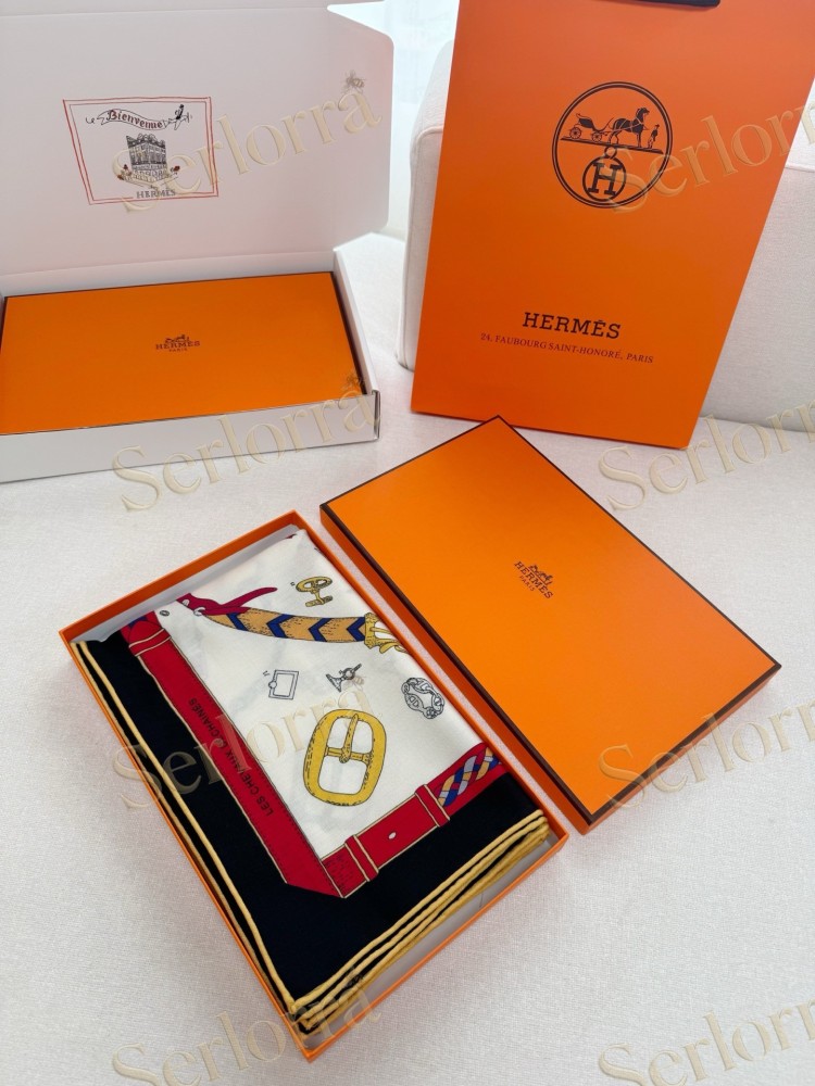 HERMES DANCING HORSE VELVET SHAWL