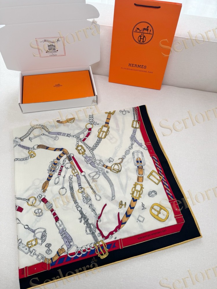 HERMES DANCING HORSE VELVET SHAWL