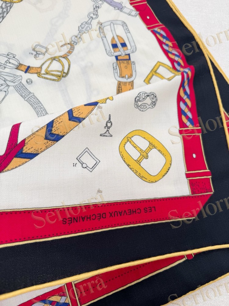 HERMES DANCING HORSE VELVET SHAWL