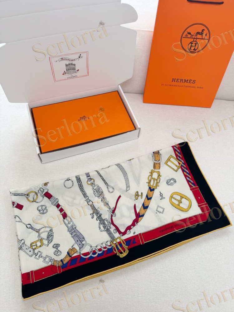 HERMES DANCING HORSE VELVET SHAWL