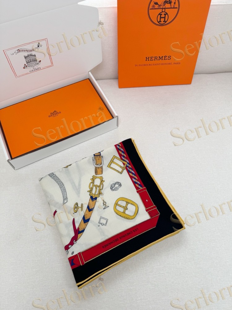 HERMES DANCING HORSE VELVET SHAWL