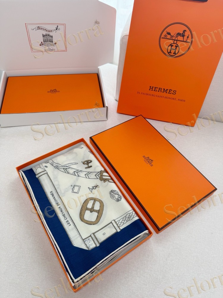 HERMES DANCING HORSE VELVET SHAWL