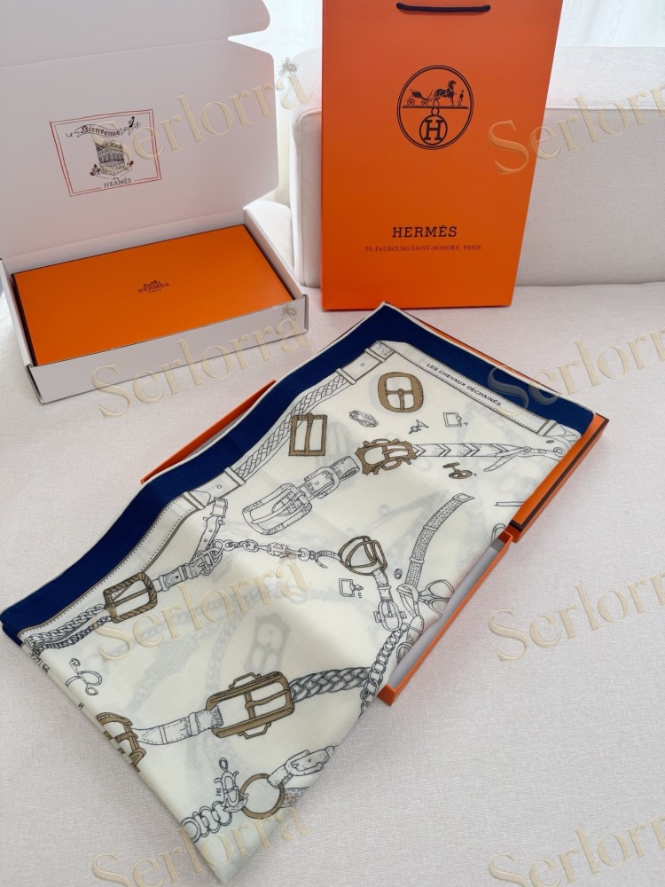 HERMES DANCING HORSE VELVET SHAWL