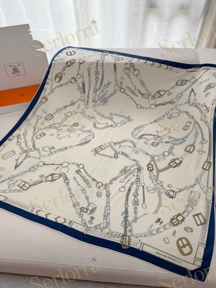 HERMES DANCING HORSE VELVET SHAWL