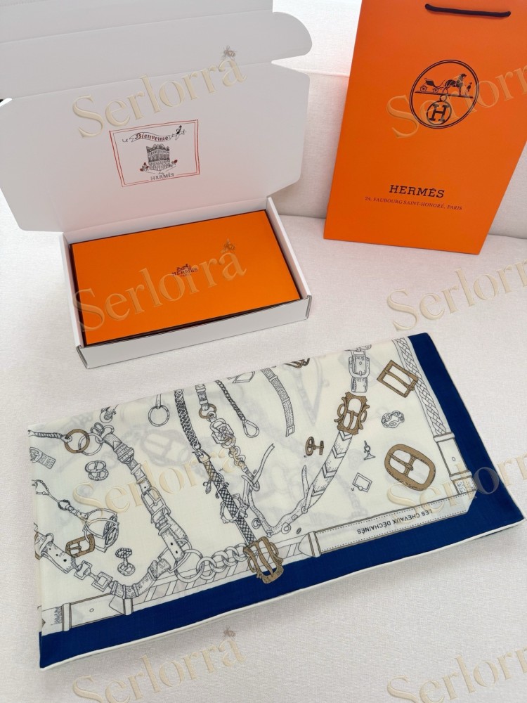 HERMES DANCING HORSE VELVET SHAWL