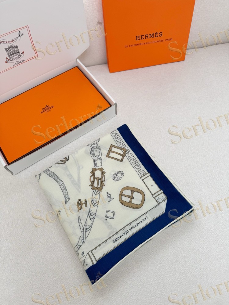 HERMES DANCING HORSE VELVET SHAWL