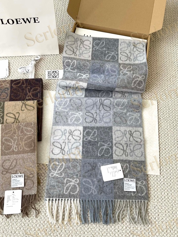 LOEWE CHECK SCARF