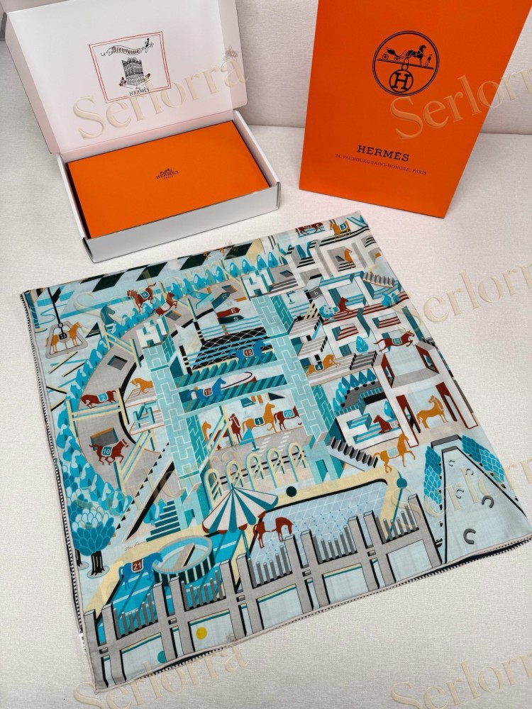 HERMÈS RUNNING CLUB VELVET SHAWL