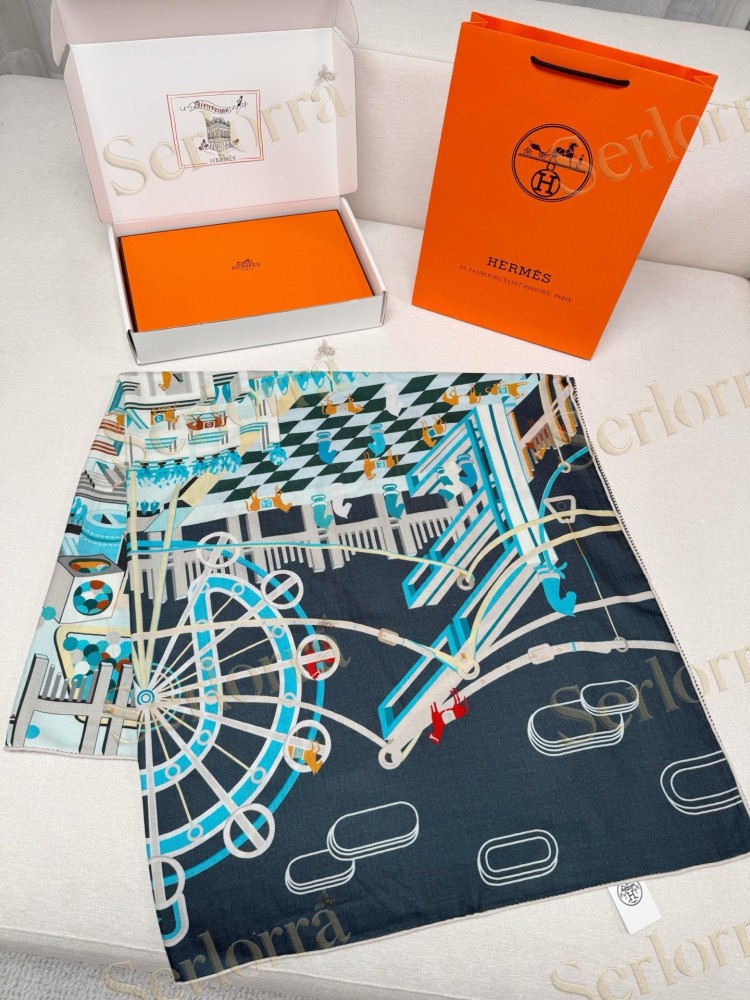 HERMÈS RUNNING CLUB VELVET SHAWL