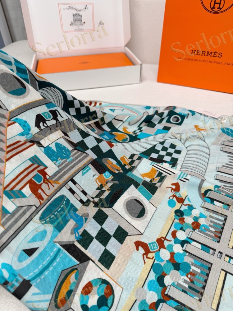 HERMÈS RUNNING CLUB VELVET SHAWL