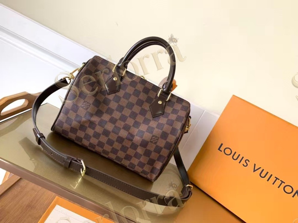 LOUIS VUITTON SPEEDY BANDOULIÈRE 25 DAMIER EBENE CANVAS