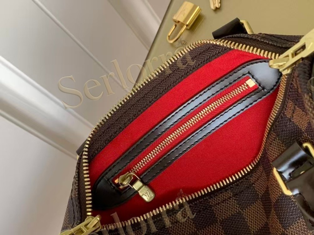 LOUIS VUITTON SPEEDY BANDOULIÈRE 25 DAMIER EBENE CANVAS