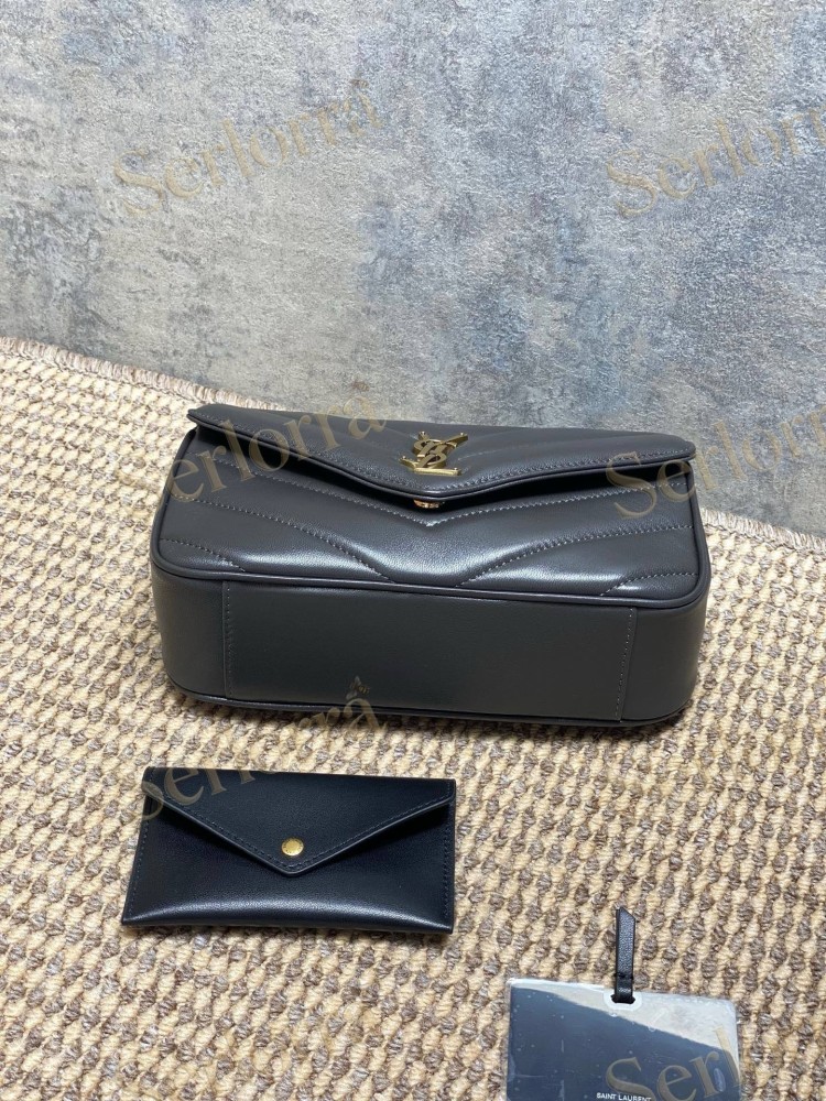 YSL LOULOU MATELASSÉ SUEDE SHOULDER BAG
