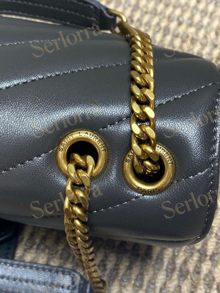 YSL LOULOU MATELASSÉ SUEDE SHOULDER BAG