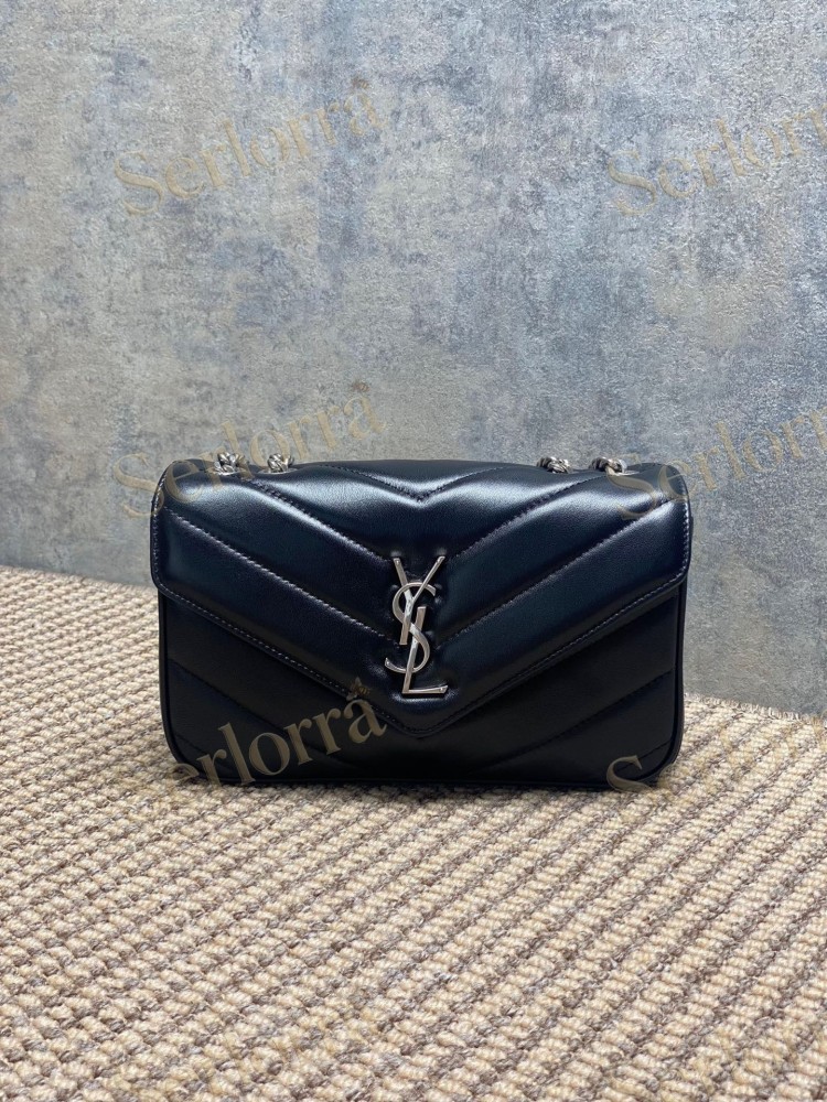 YSL LOULOU MATELASSÉ SUEDE SHOULDER BAG