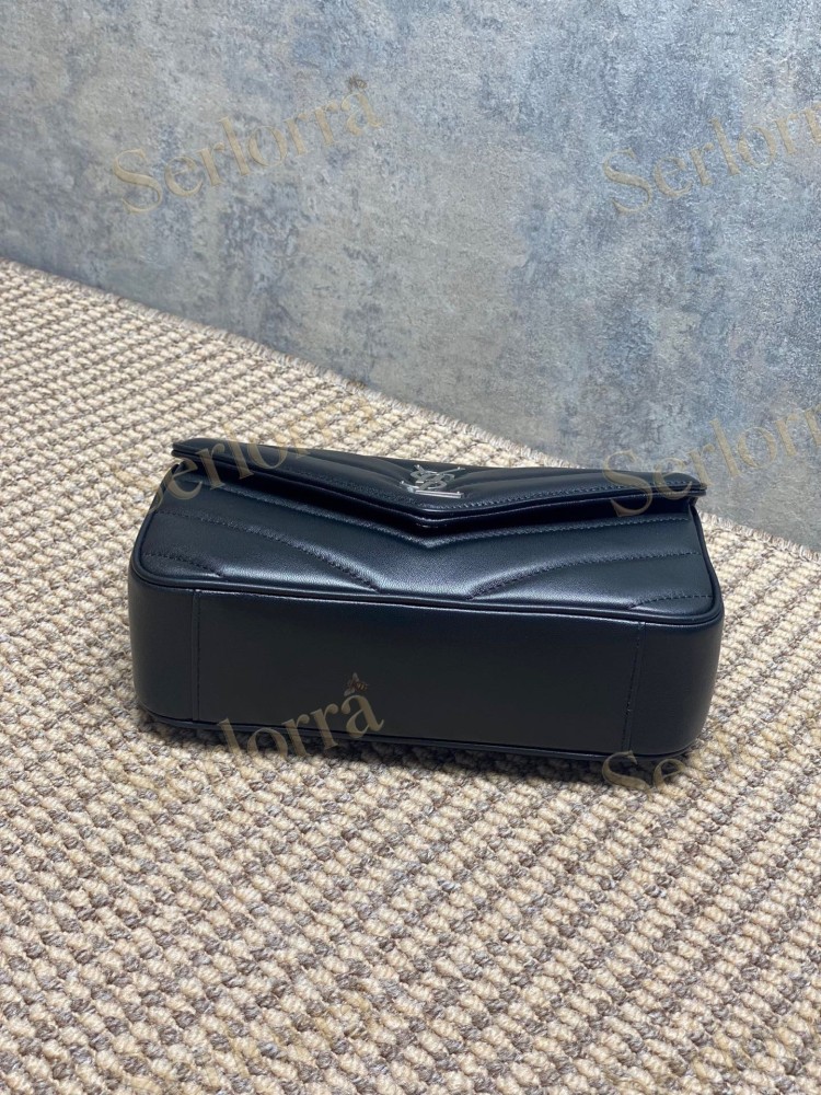YSL LOULOU MATELASSÉ SUEDE SHOULDER BAG
