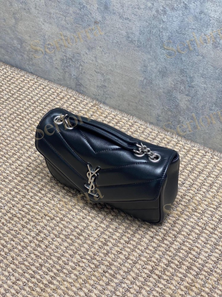 YSL LOULOU MATELASSÉ SUEDE SHOULDER BAG