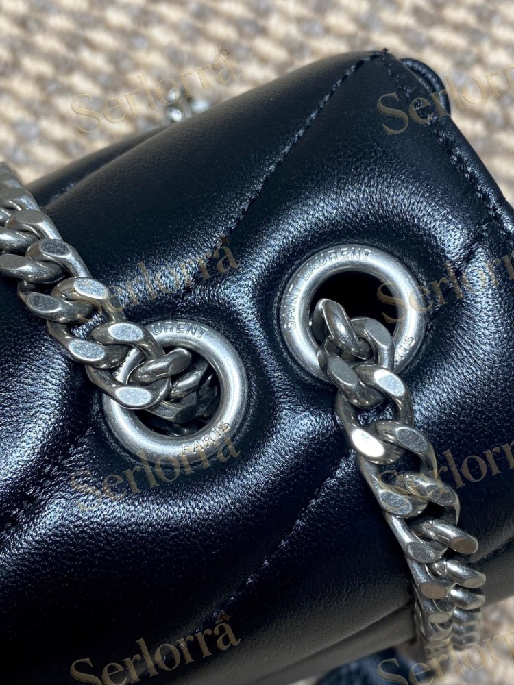 YSL LOULOU MATELASSÉ SUEDE SHOULDER BAG